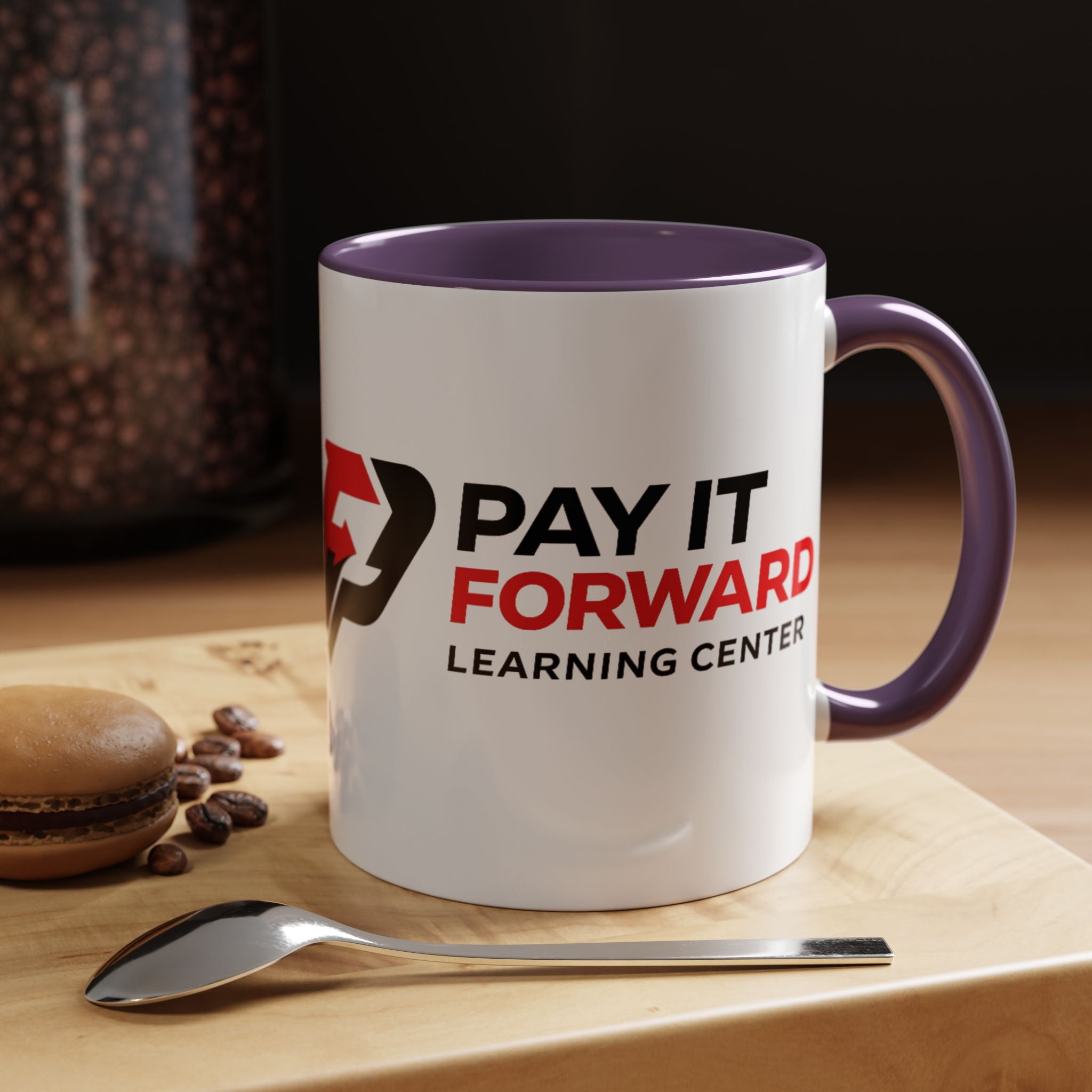 Pay It Forward Accent Coffee Mug — Bold Accent Ceramic Coffee Cup (11/15oz)