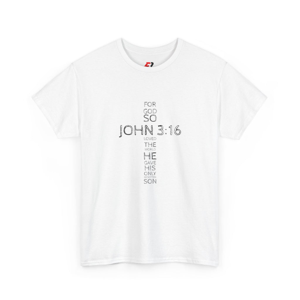 John 3:16 Cross Christian T-Shirt — Faith Gospel Tee