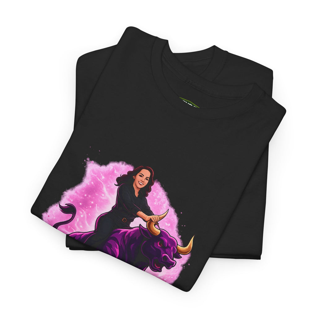 "Ride the Bull by the Horns" Womens Bullishmoon Tee — Empowerment Graphic T-Shirt