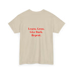Pay It Forward Learning Center T-Shirt — "Learn. Grow. Give Back. Repeat."