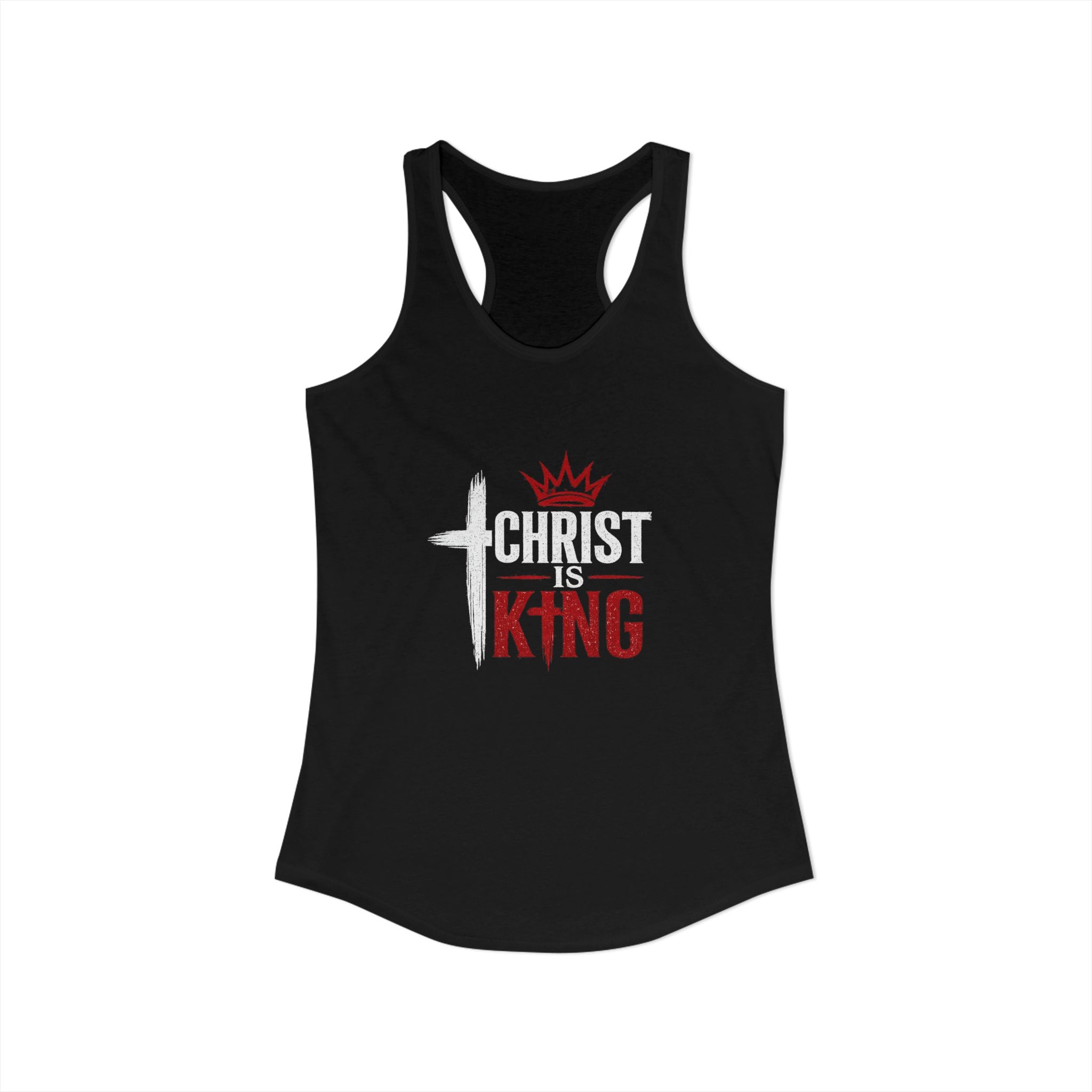 Christ Is King Racerback Tank — Women's Faith-Based Christian Tank Top