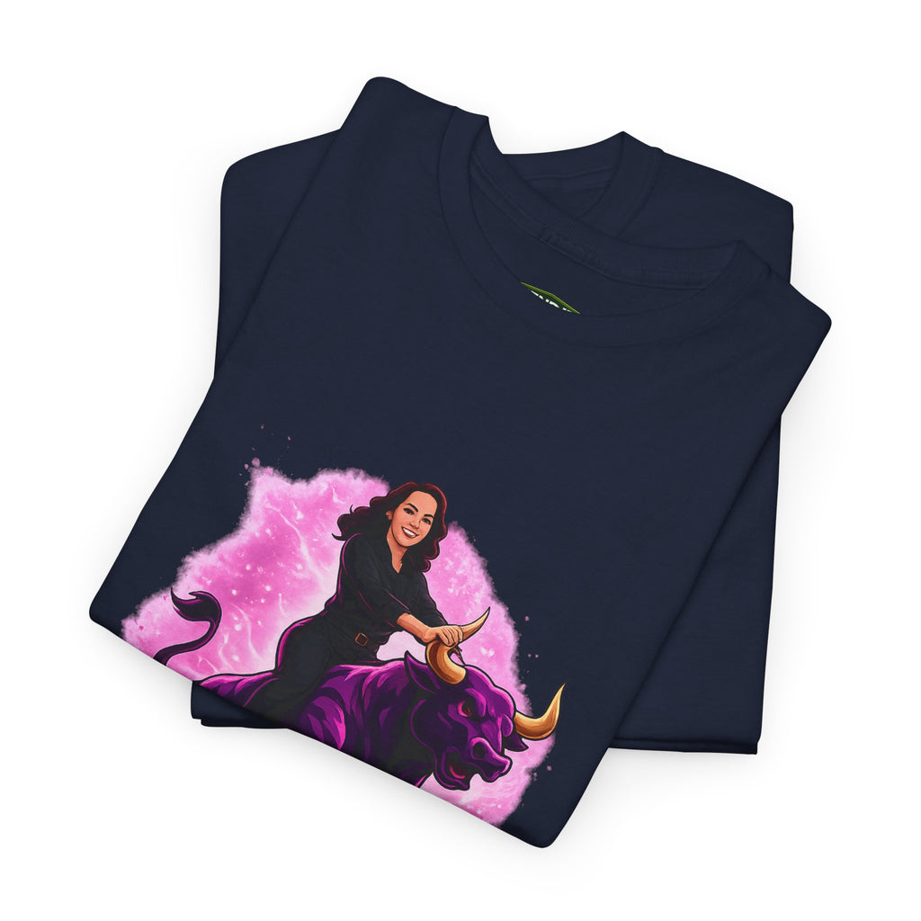 "Ride the Bull by the Horns" Womens Bullishmoon Tee — Empowerment Graphic T-Shirt
