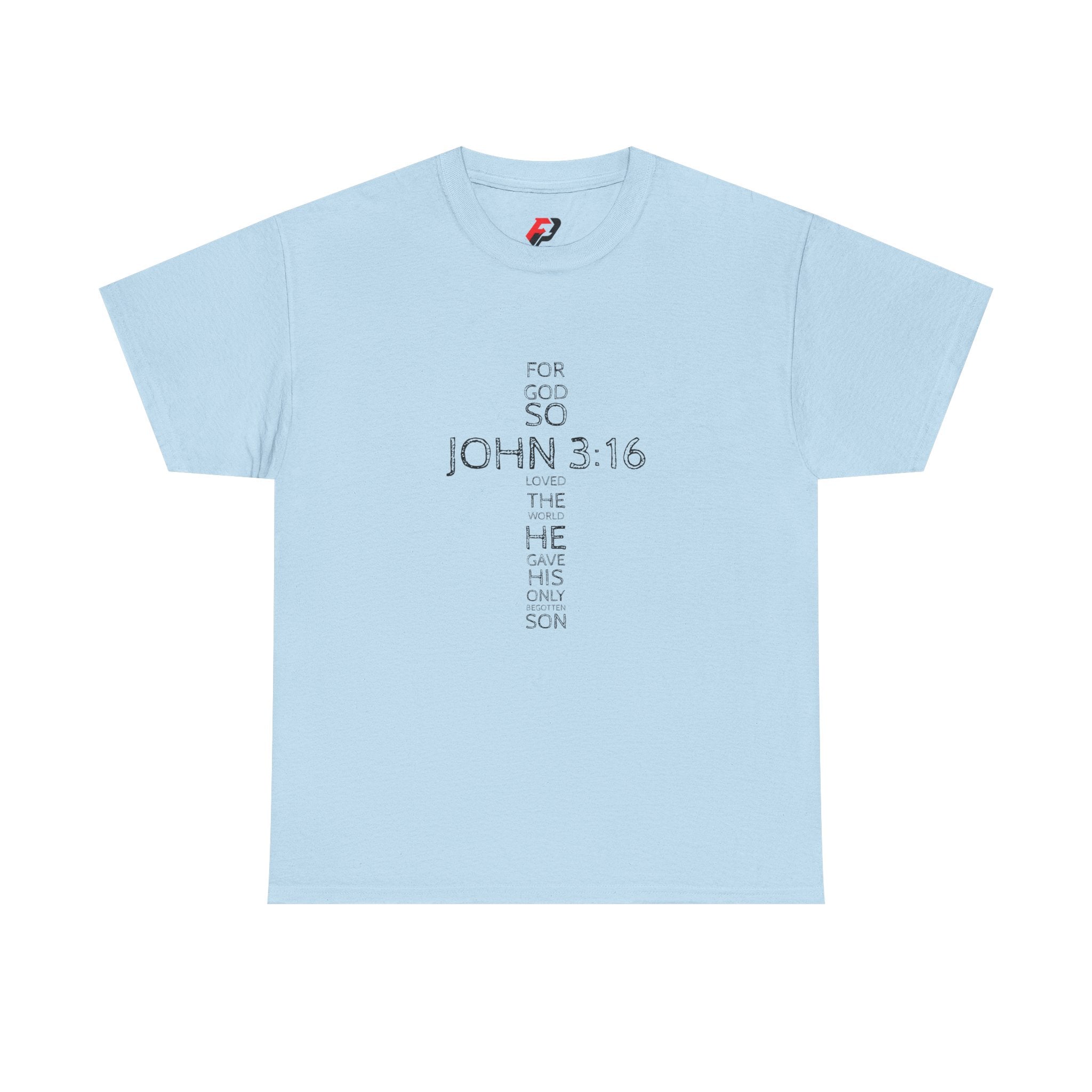 John 3:16 Cross Christian T-Shirt — Faith Gospel Tee
