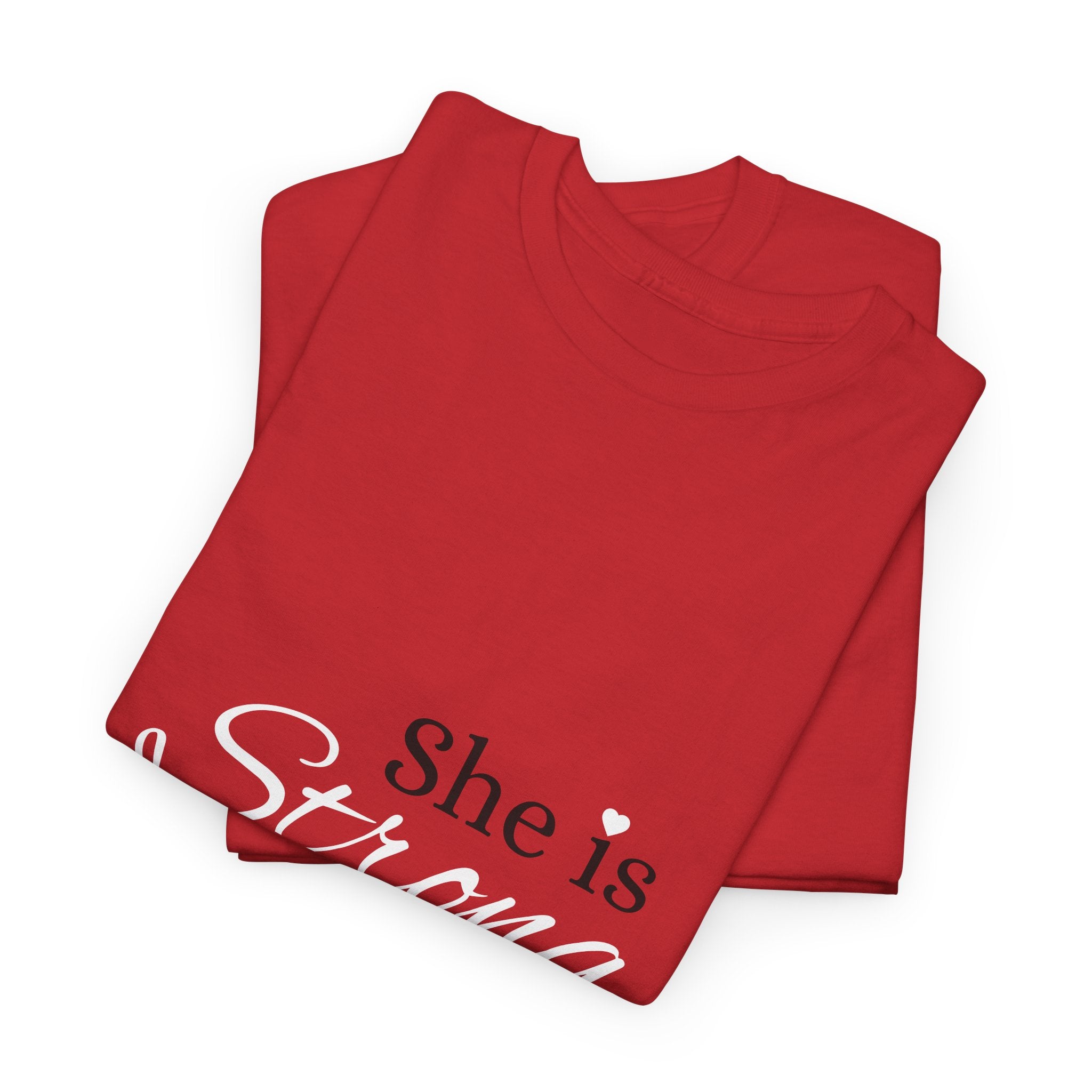 She Is Strong T-Shirt — Inspirational Christian Scripture Tee (Proverbs 31:25)