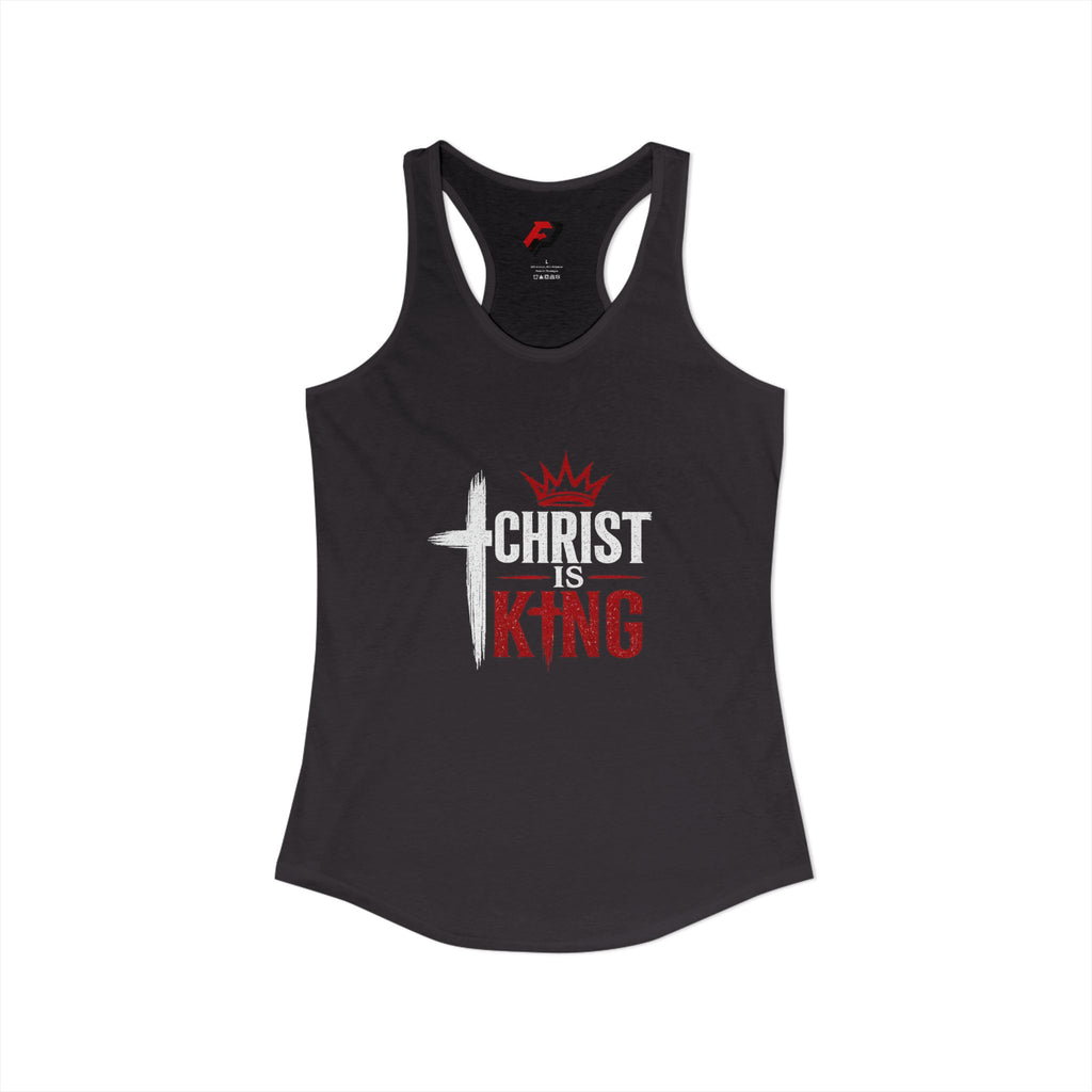 Christ Is King Racerback Tank — Women's Faith-Based Christian Tank Top