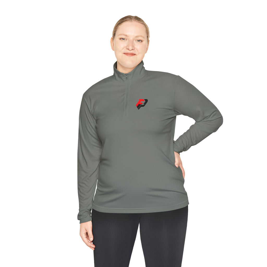 PIF Quarter-Zip Pullover — Embroidered 'PIF' Casual Pullover