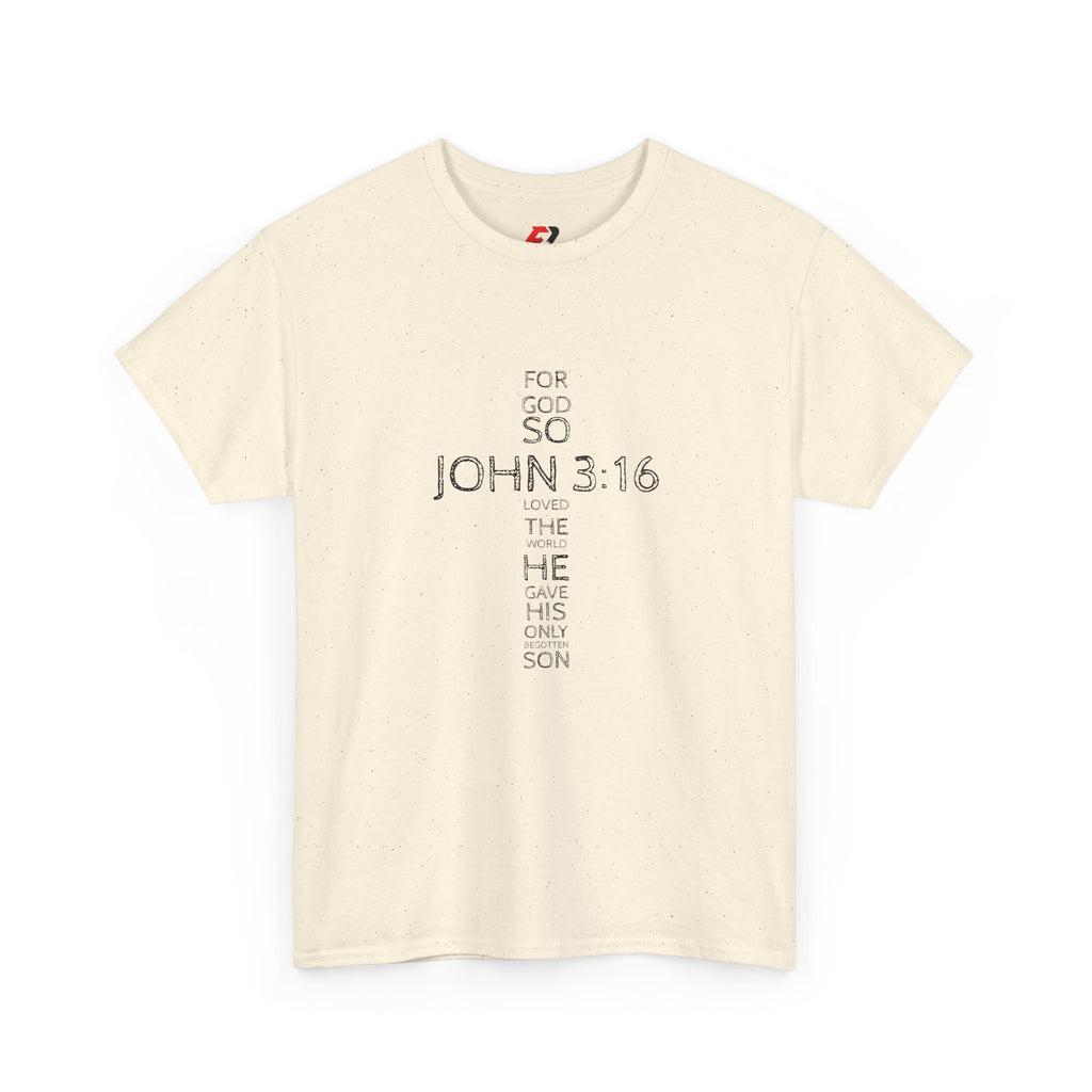 John 3:16 Cross Christian T-Shirt — Faith Gospel Tee