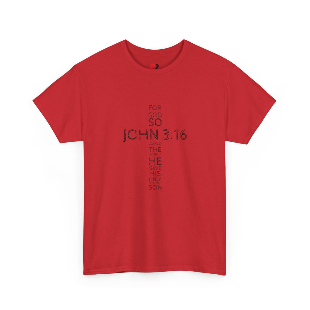 John 3:16 Cross Christian T-Shirt — Faith Gospel Tee