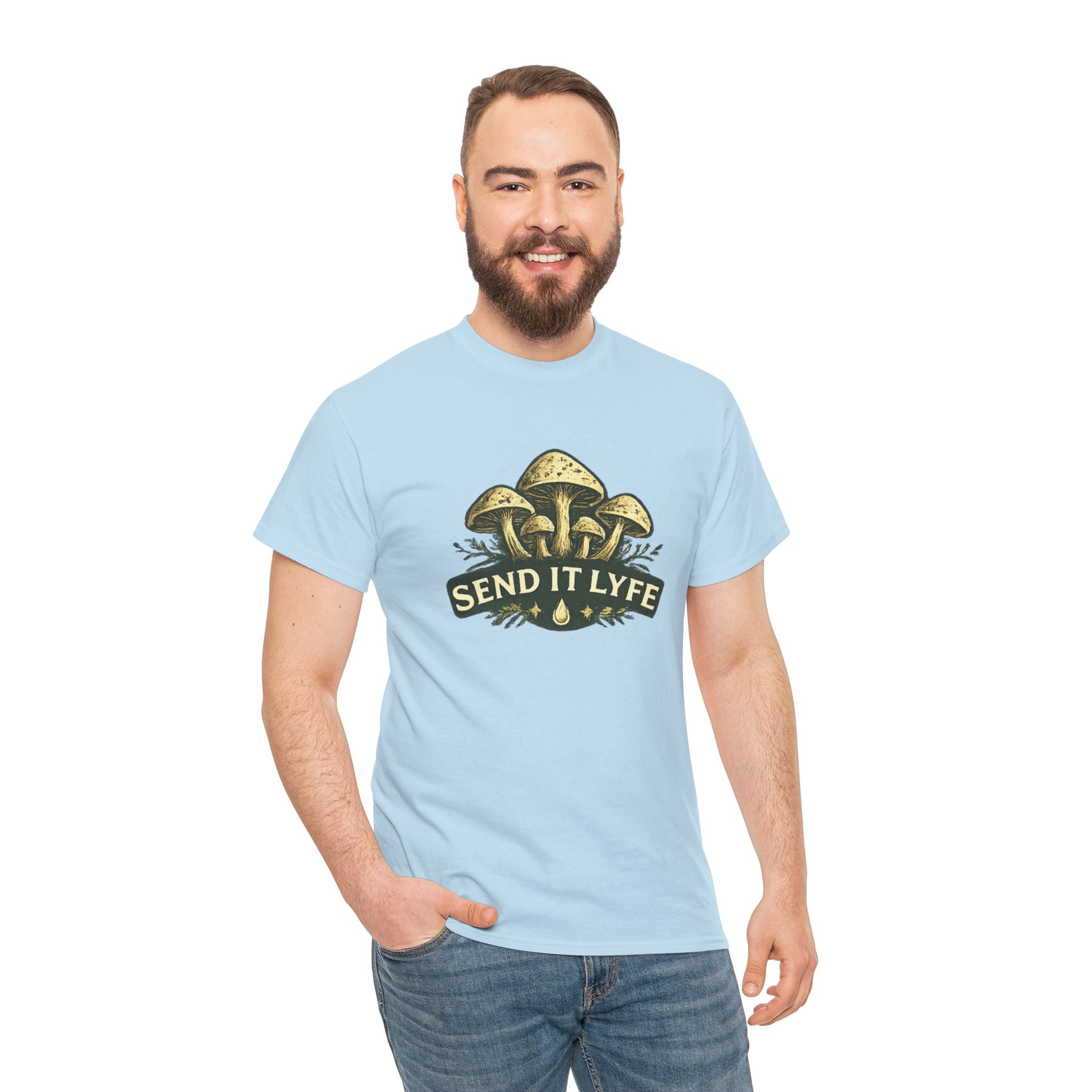 Mushroom 'Send It Lyfe' Graphic Tee — Adventure Outdoorsy Streetwear
