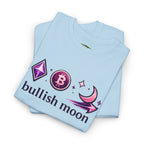 Bullish Moon Tee — Crypto Moonrise Bitcoin & Ethereum Graphic T-Shirt