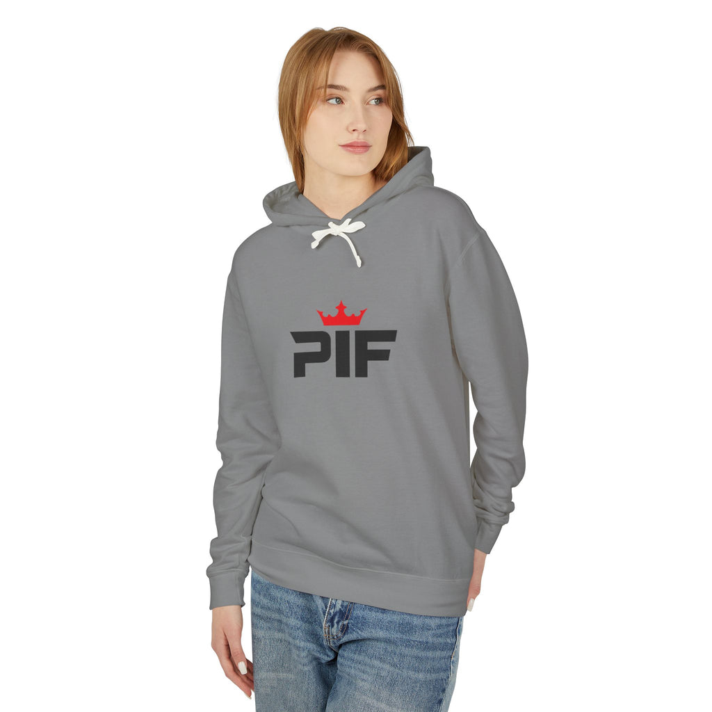 PIF Crown Logo Hoodie — Lightweight Cream Pullover