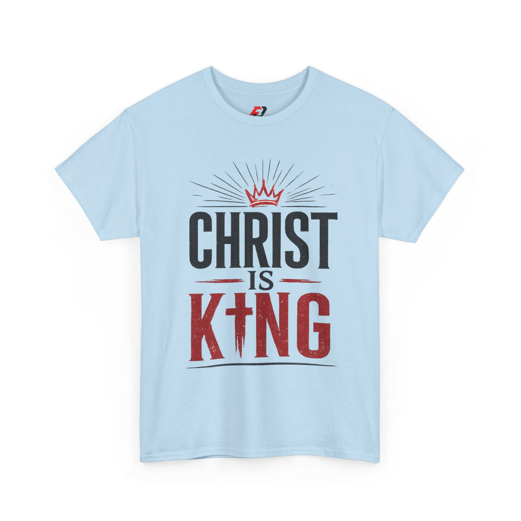 Christ Is King T-Shirt — Christian Faith Tee with Crown & Cross Design