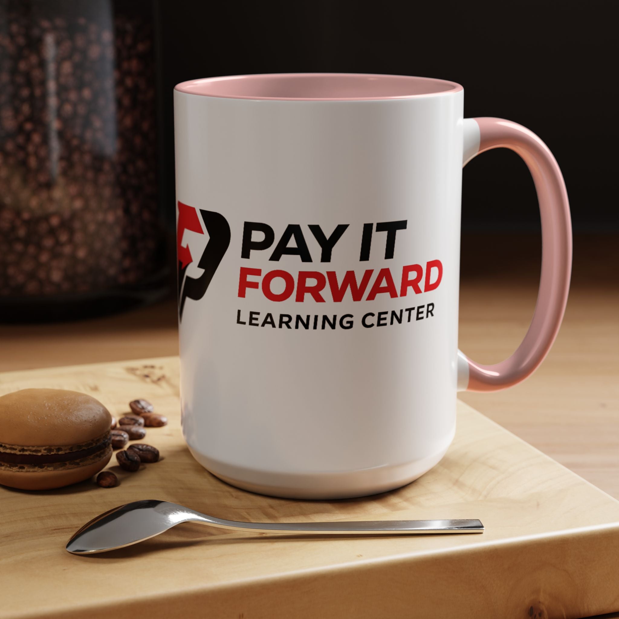 Pay It Forward Accent Coffee Mug — Bold Accent Ceramic Coffee Cup (11/15oz)