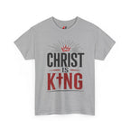 Christ Is King T-Shirt — Christian Faith Tee with Crown & Cross Design