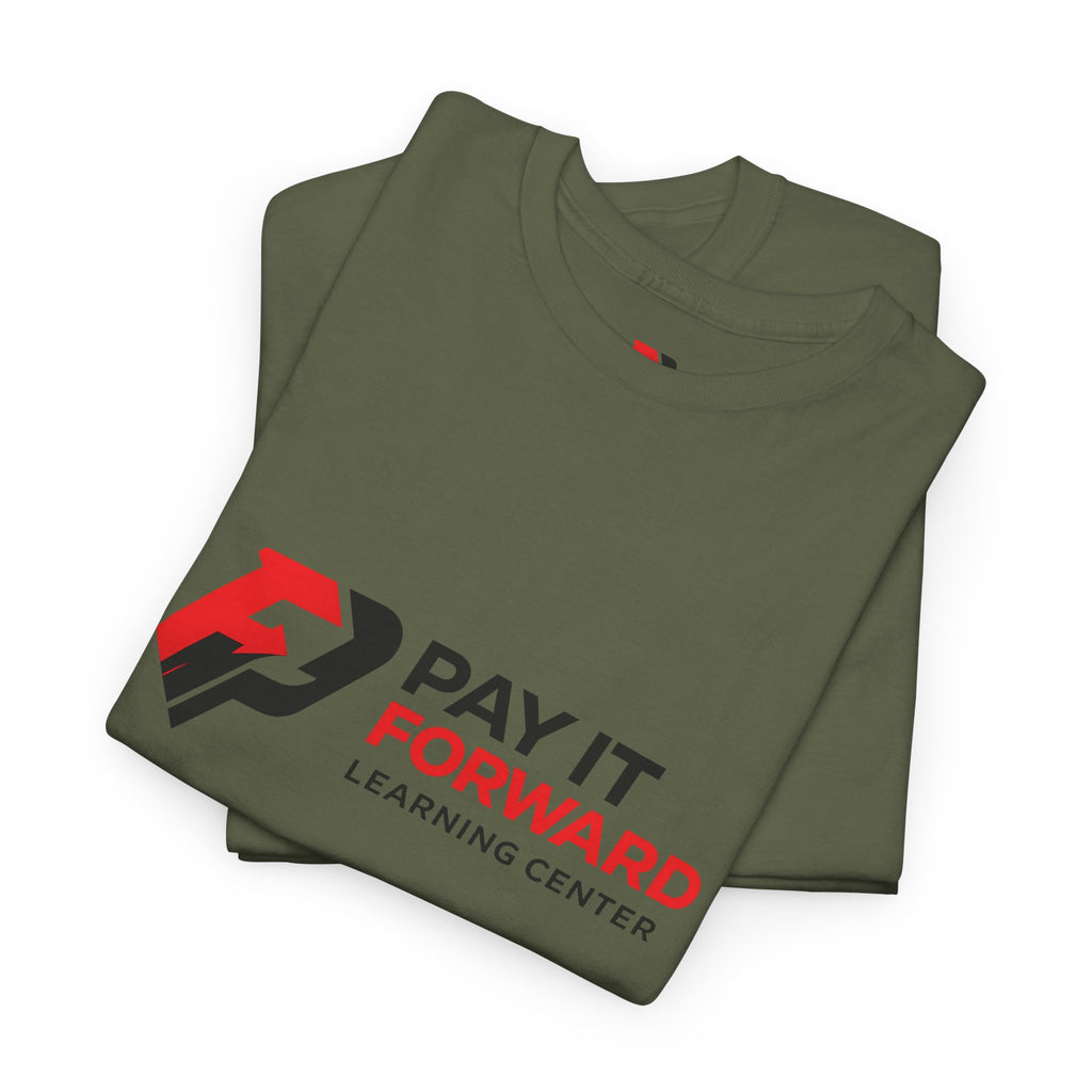 Pay It Forward Learning Center T-Shirt — "Learn. Grow. Give Back. Repeat."
