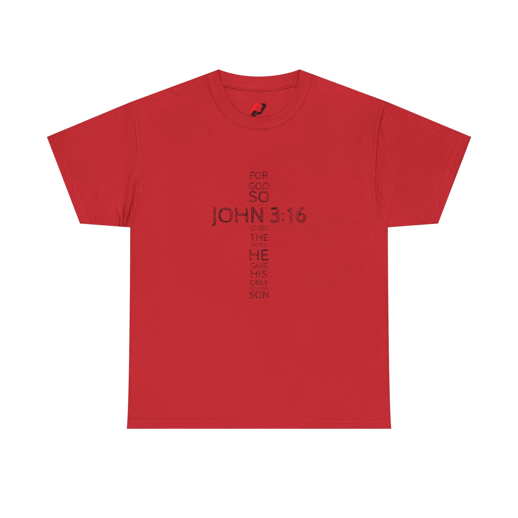 John 3:16 Cross Christian T-Shirt — Faith Gospel Tee