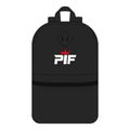 PIF Crown Logo Backpack — Minimal Black Daypack