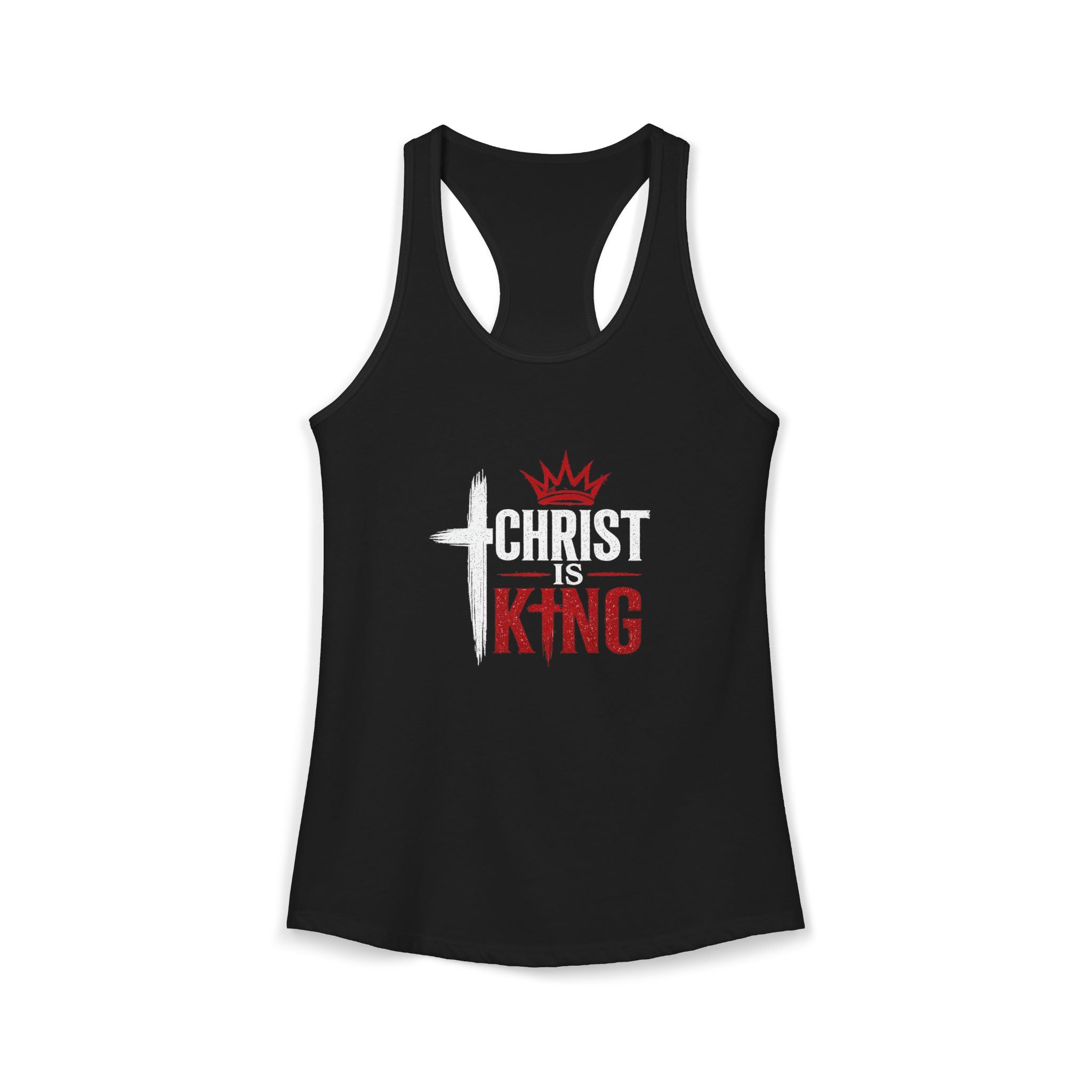 Christ Is King Racerback Tank — Women's Faith-Based Christian Tank Top
