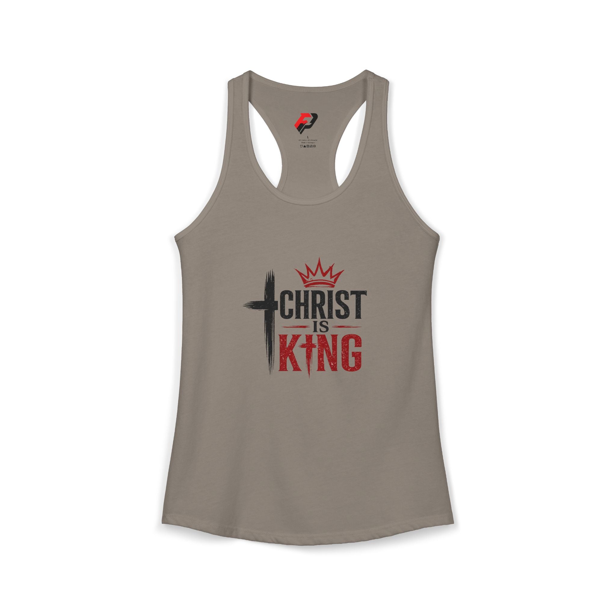 Christ Is King Racerback Tank — Women's Faith-Based Christian Tank Top