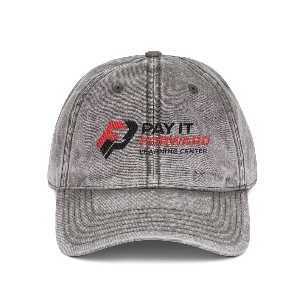 Vintage Embroidered Cap — "Pay It Forward" Logo Distressed Hat