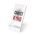 Phone Stand - "Christ Is King" Foldable Mobile Display Stand | Christian Desk Accessory