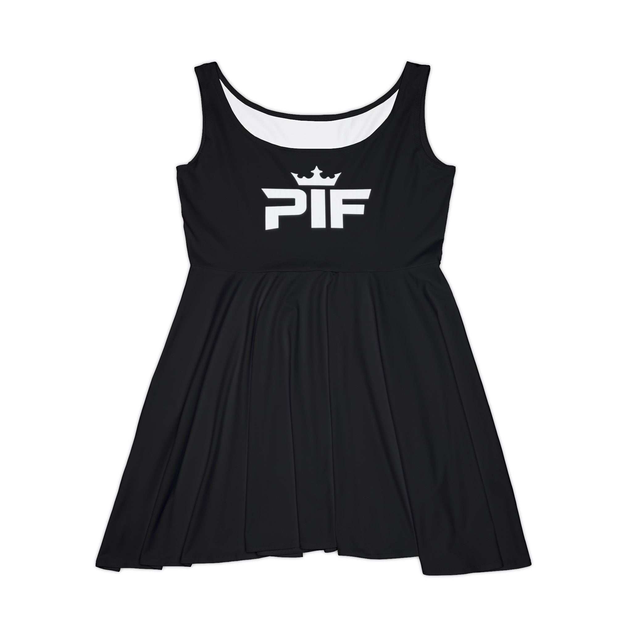 PIF Crown Skater Dress BLACK - Women’s Casual A-Line Dress
