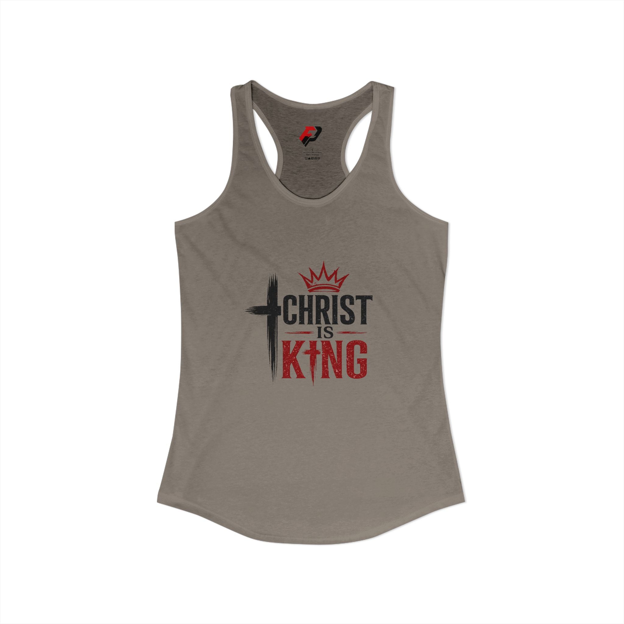 Christ Is King Racerback Tank — Women's Faith-Based Christian Tank Top