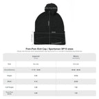 Embroidered Pom-Pom Beanie — PIF Logo Knit Winter Hat