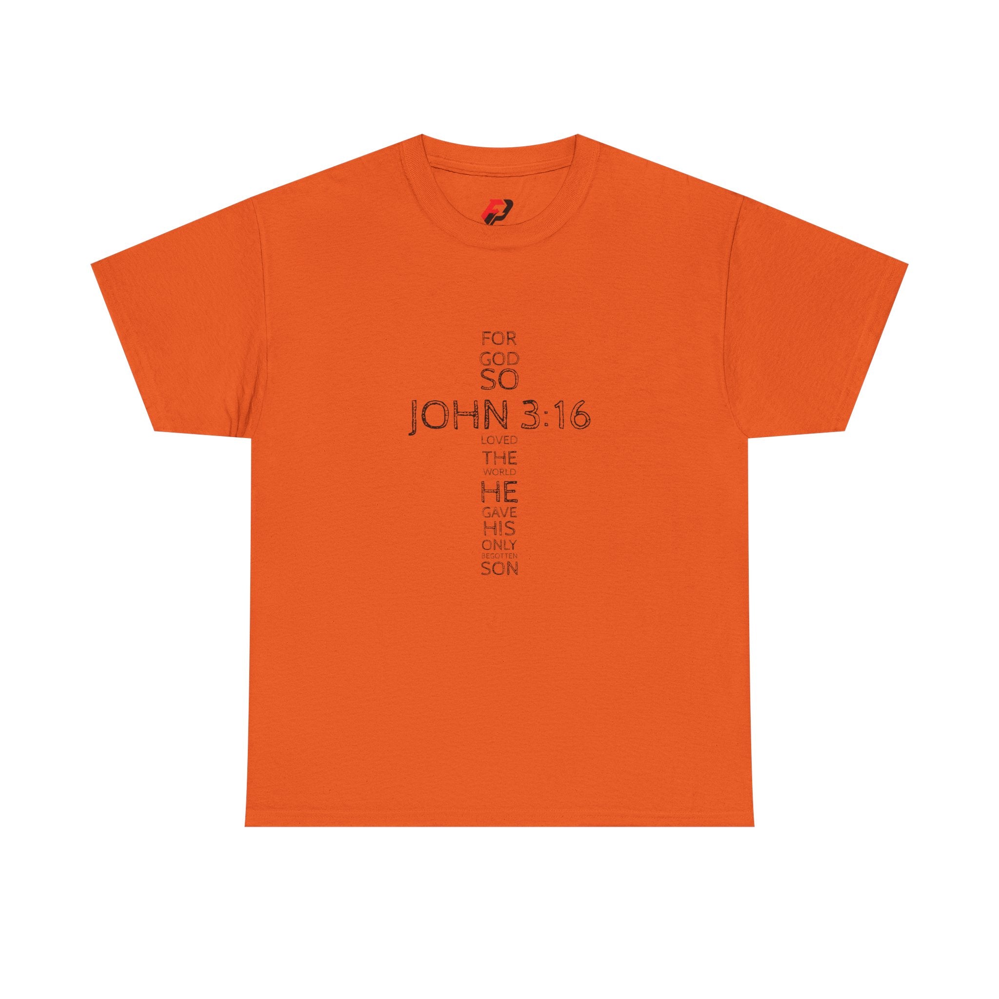 John 3:16 Cross Christian T-Shirt — Faith Gospel Tee