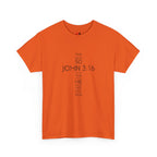 John 3:16 Cross Christian T-Shirt — Faith Gospel Tee