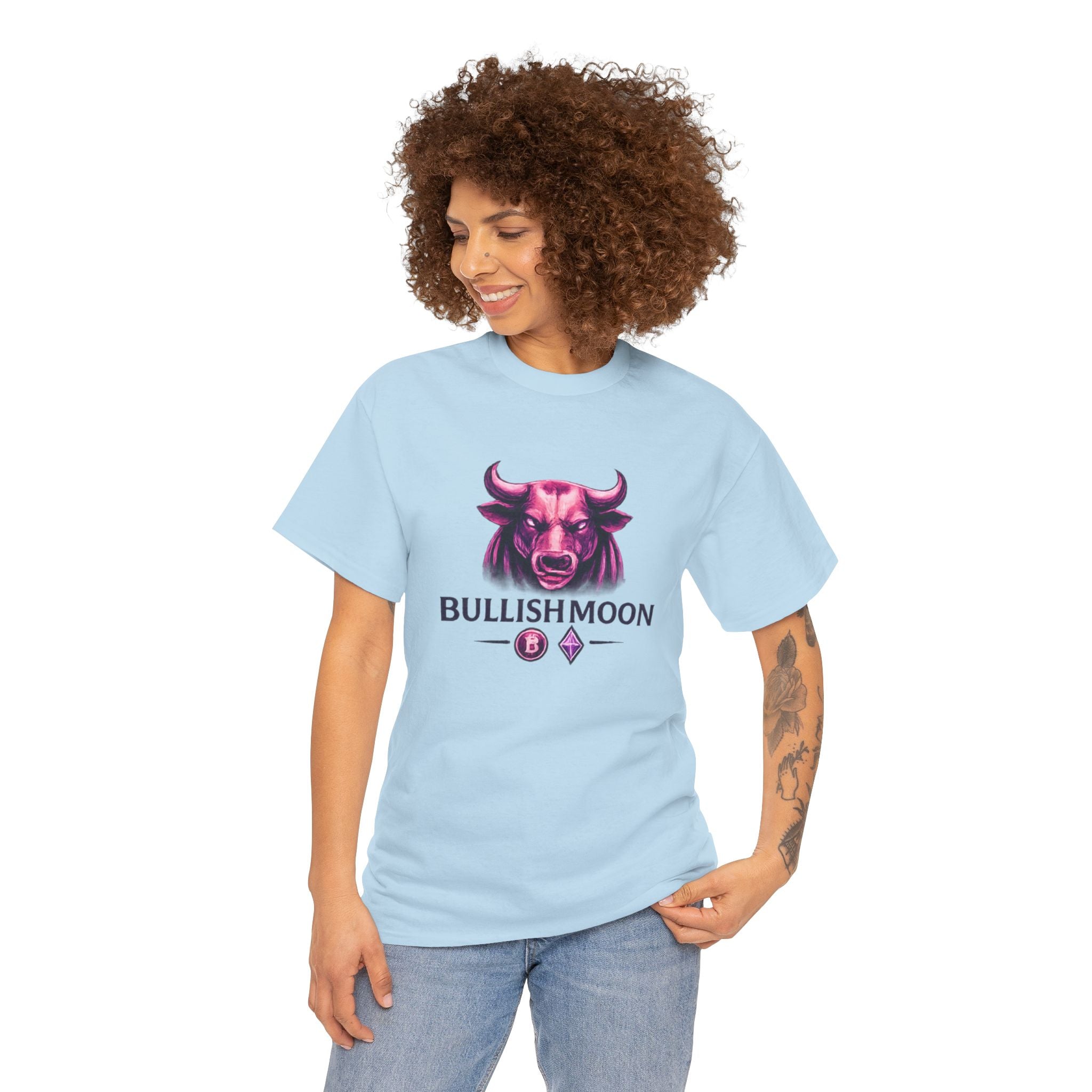 "Bullish Moon" Women's T‑Shirt —Bull Logo Tee