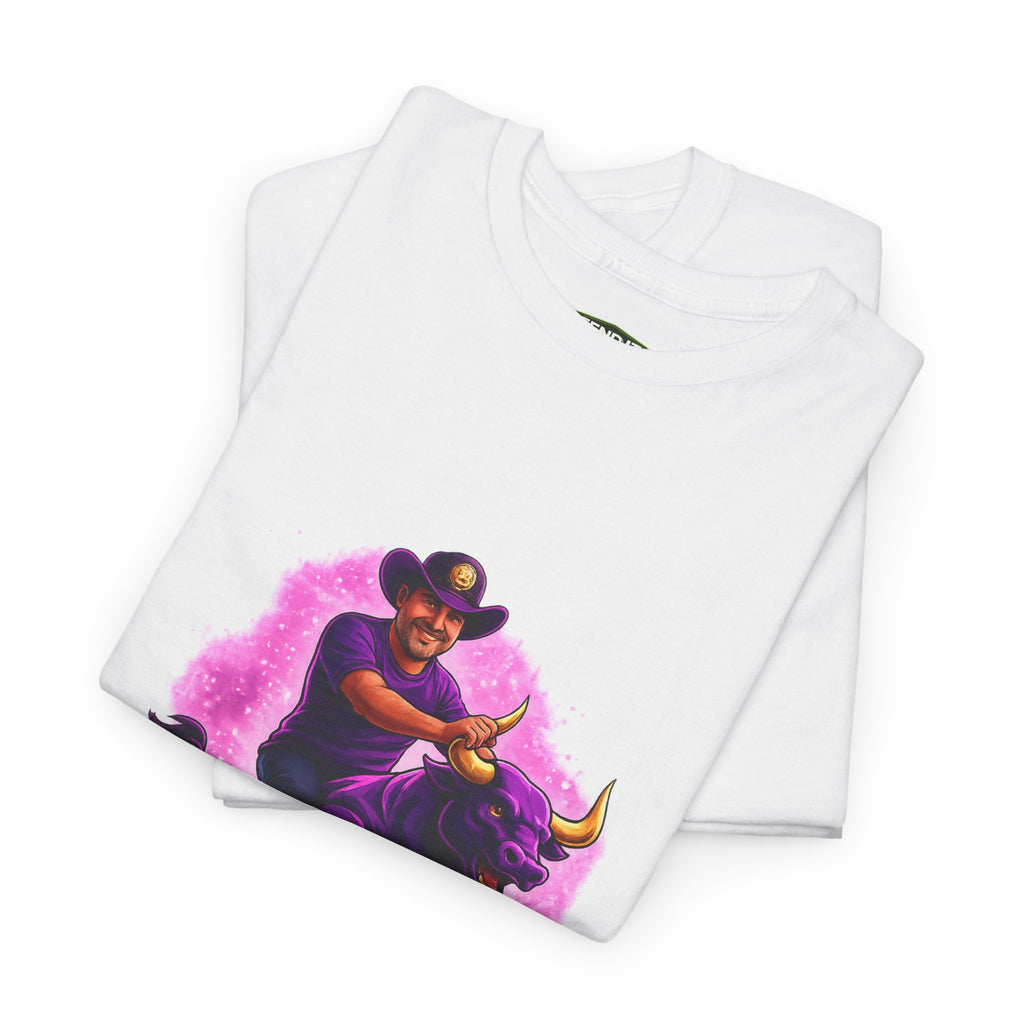"Ride the Bull by the Horns" Graphic Mens Tee — “Ride the Bull by the Horns” Motivational Cowboy T-Shirt