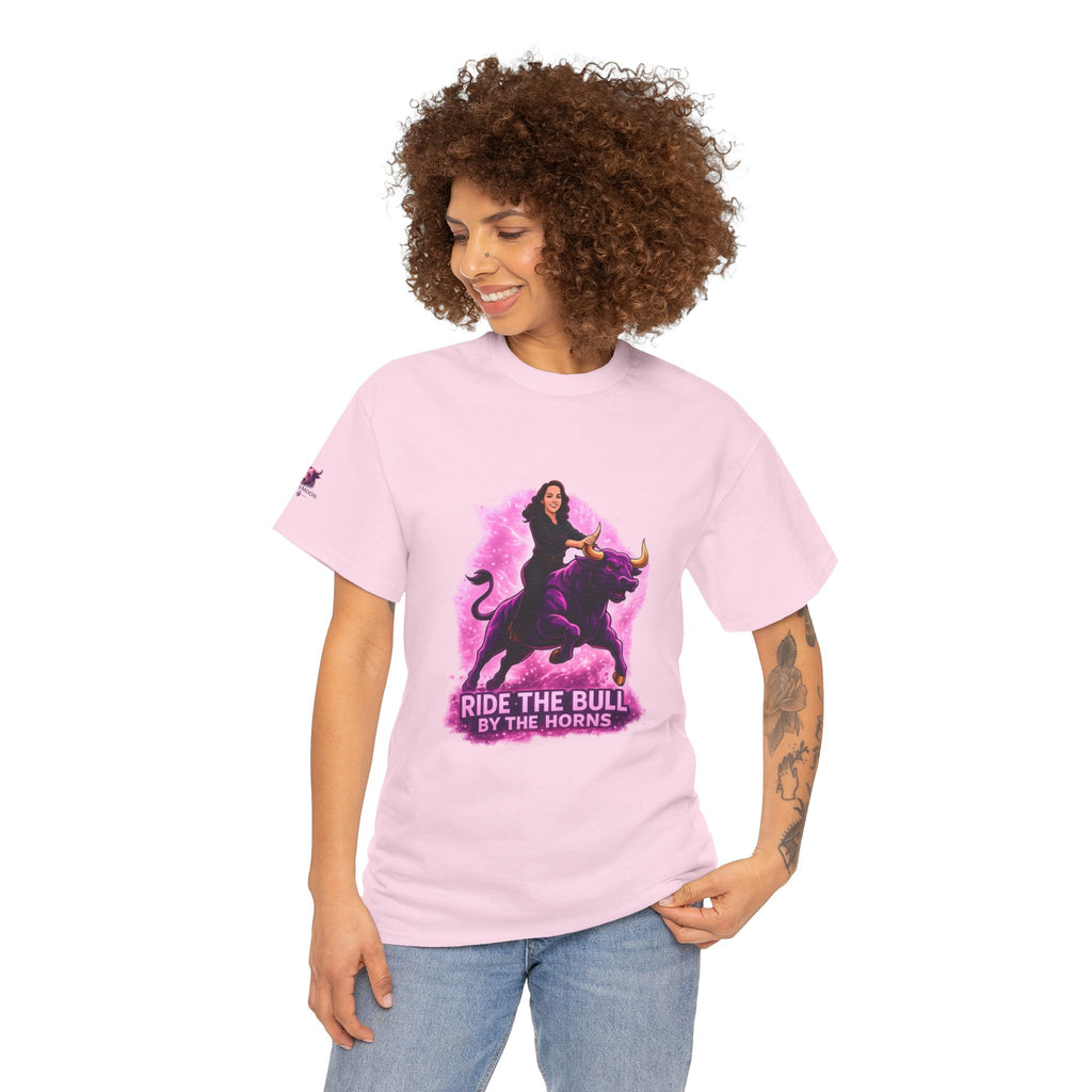 "Ride the Bull by the Horns" Womens Bullishmoon Tee — Empowerment Graphic T-Shirt