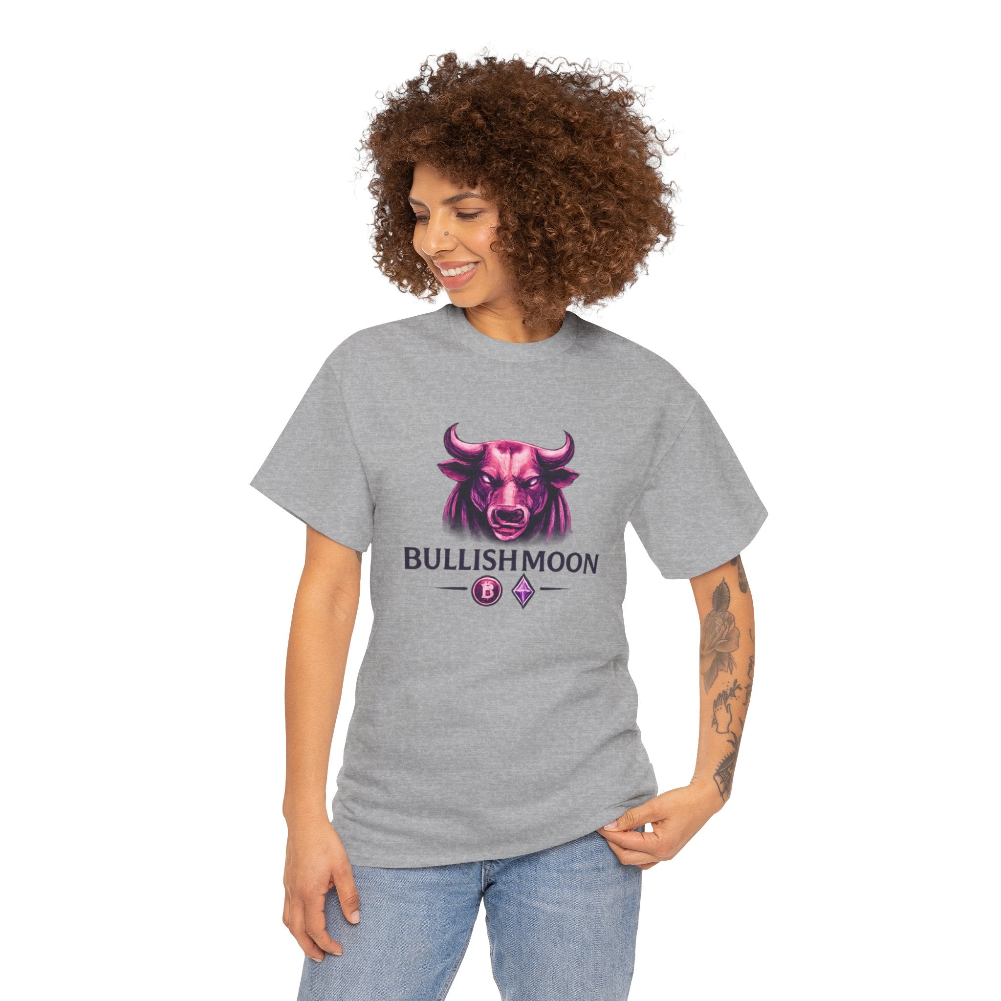 "Bullish Moon" Women's T‑Shirt —Bull Logo Tee