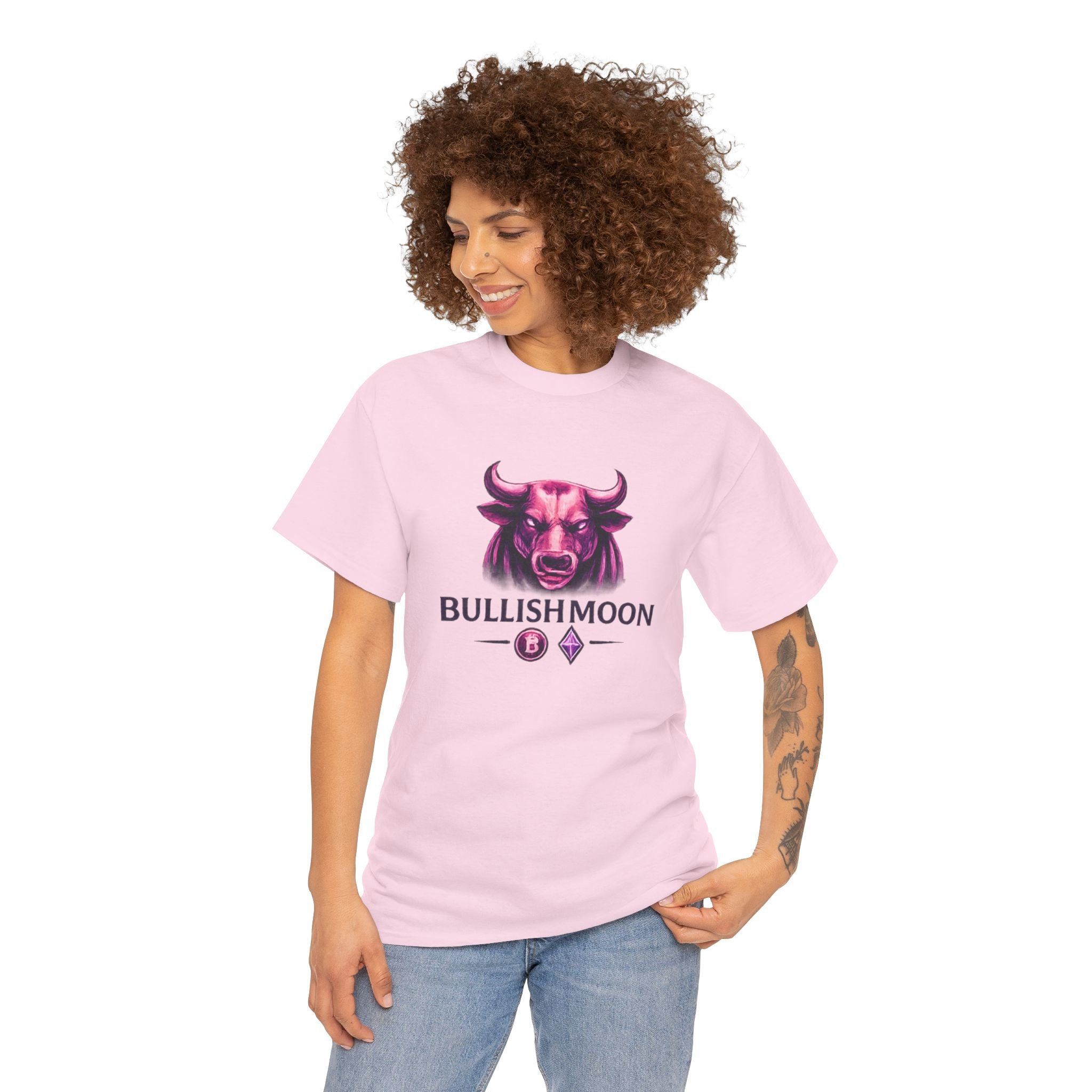 "Bullish Moon" Women's T‑Shirt —Bull Logo Tee