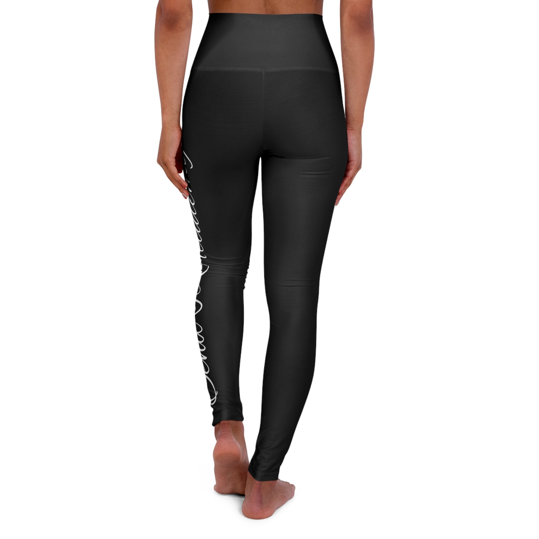 "Send It Academy" Black High Waisted Yoga Leggings