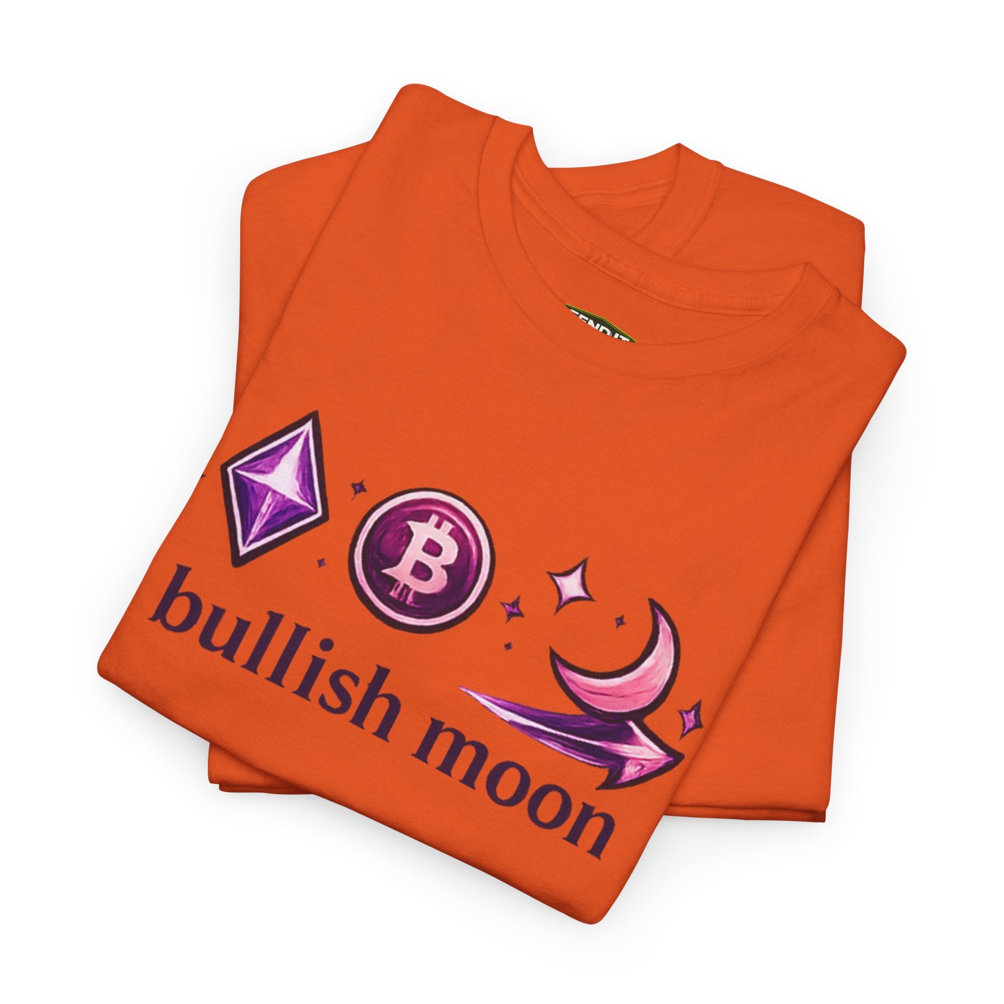Bullish Moon Tee — Crypto Moonrise Bitcoin & Ethereum Graphic T-Shirt