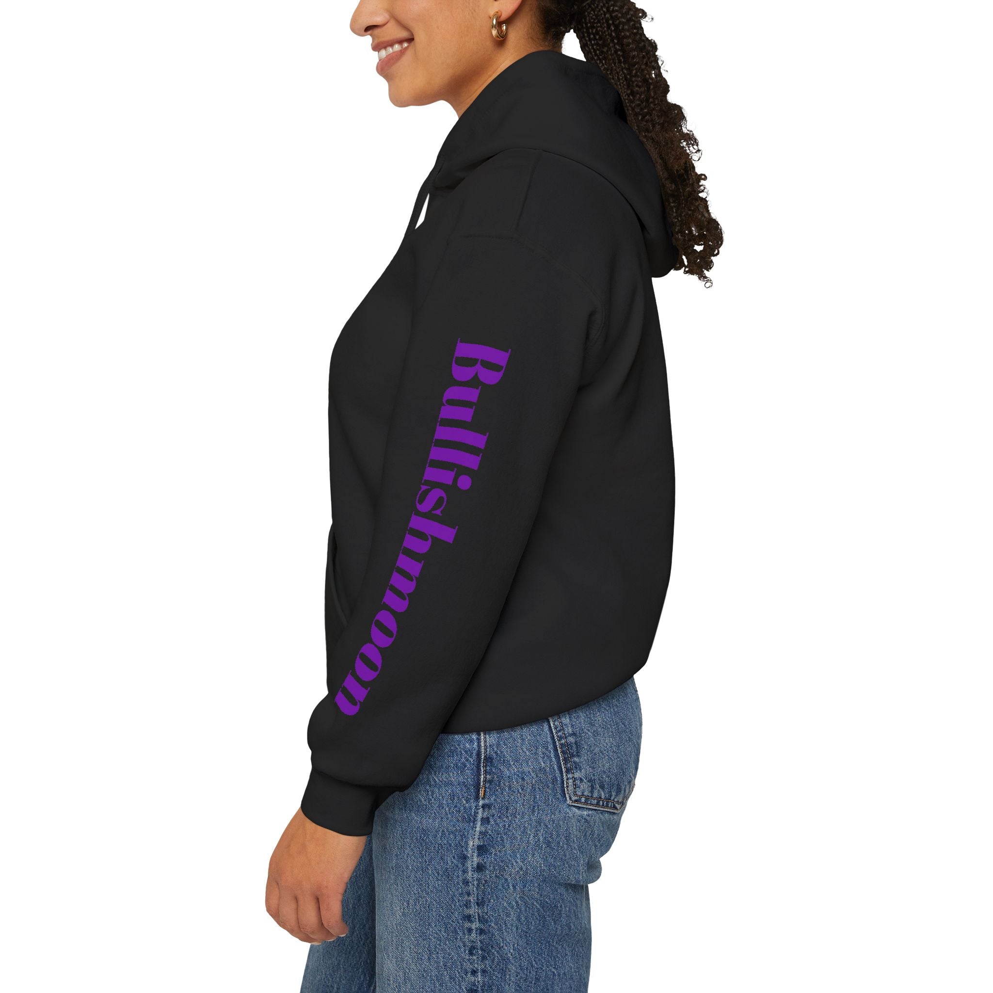Bullish Moon Hoodie — Purple Bull Graphic Hooded Sweatshirt