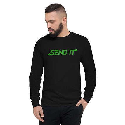 "Send It" Long Sleeve Tee — Men's Adventure Graphic Crewneck