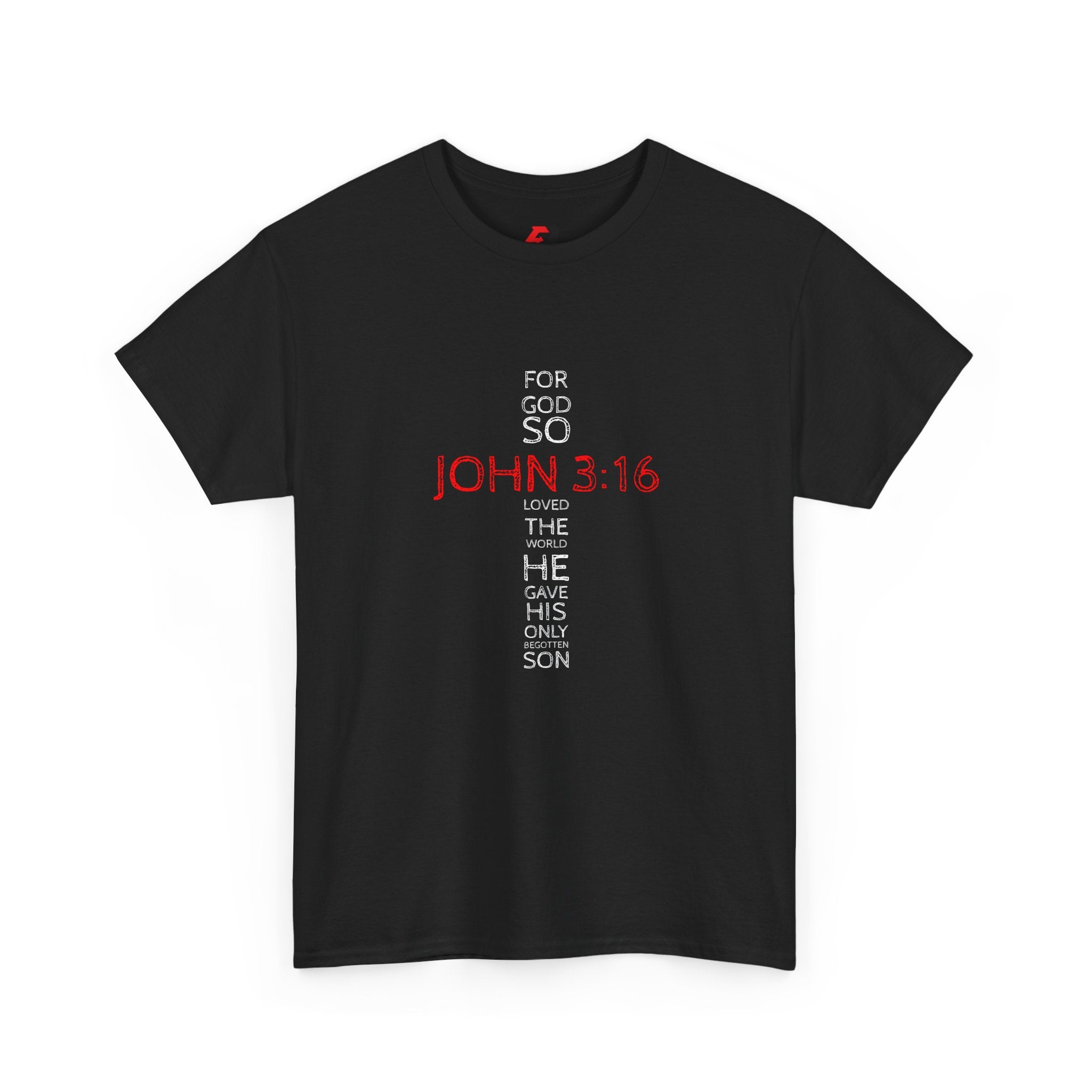 John 3:16 Cross Christian T-Shirt — Faith Gospel Tee