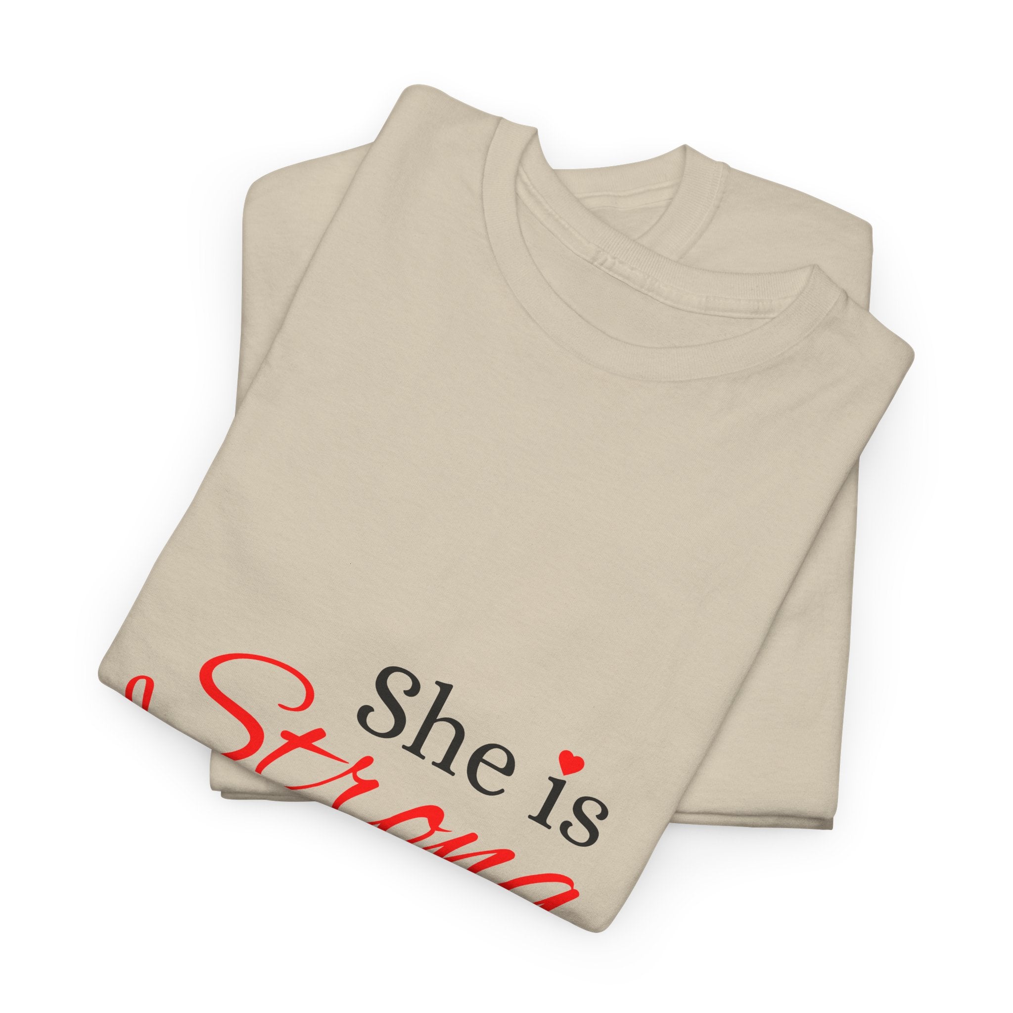 She Is Strong T-Shirt — Inspirational Christian Scripture Tee (Proverbs 31:25)