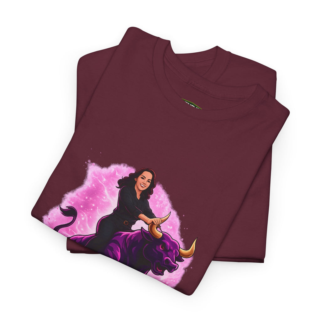 "Ride the Bull by the Horns" Womens Bullishmoon Tee — Empowerment Graphic T-Shirt