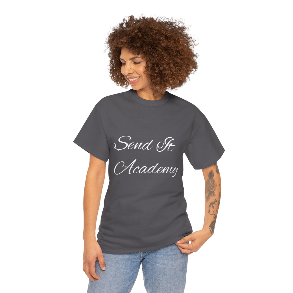 "Send it Academy" T‑Shirt — Script Logo Tee