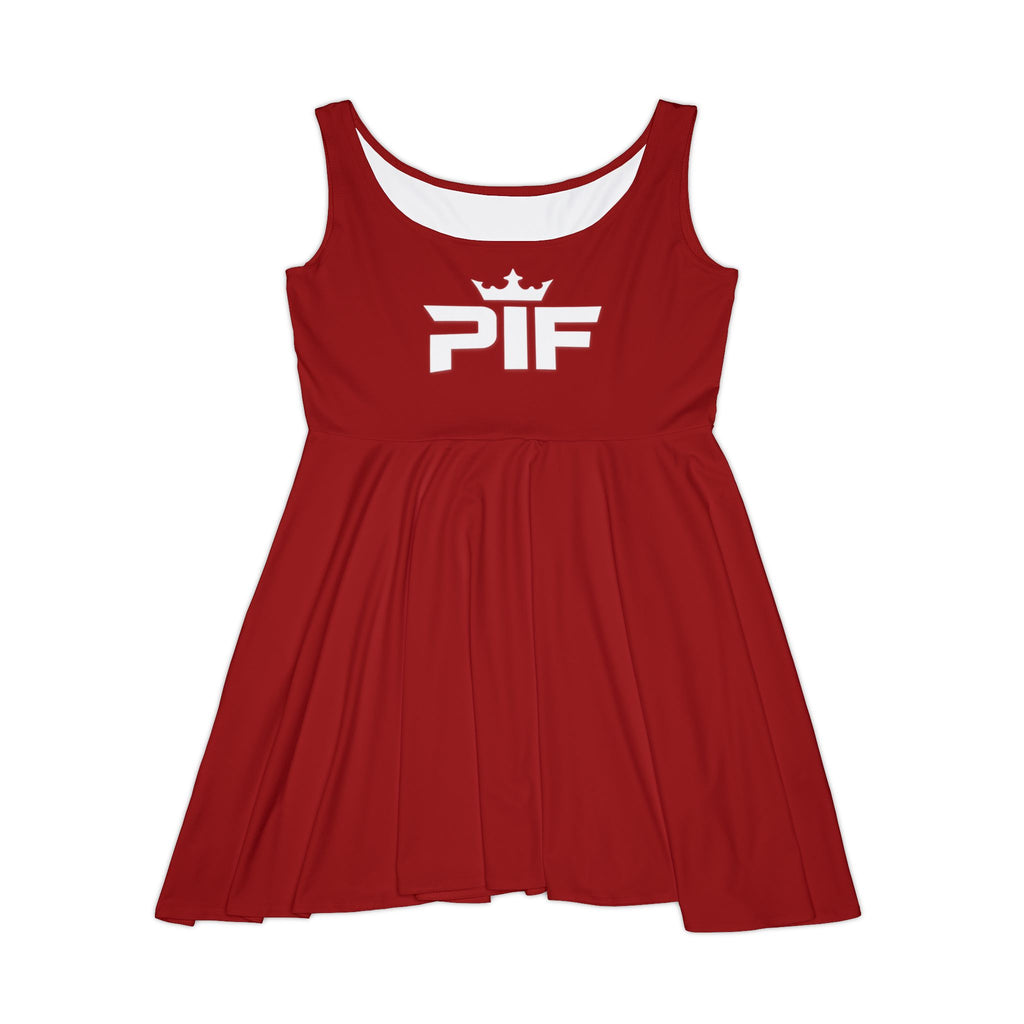 PIF Crown Skater Dress RED - Women’s Casual A-Line Dress