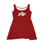 PIF Crown Skater Dress RED - Women’s Casual A-Line Dress