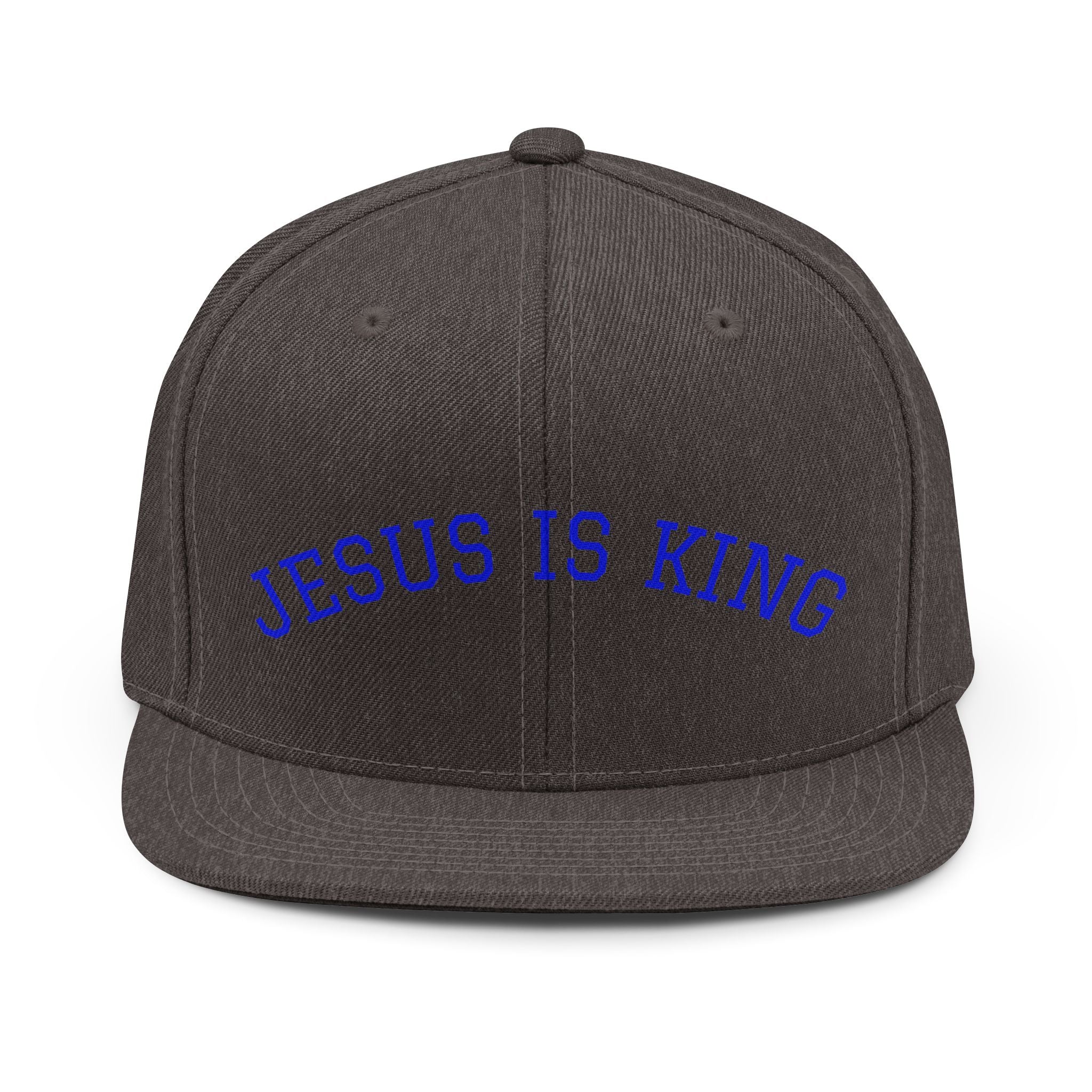 "Jesus Is King" Snapback Hat — Embroidered Christian Baseball Cap