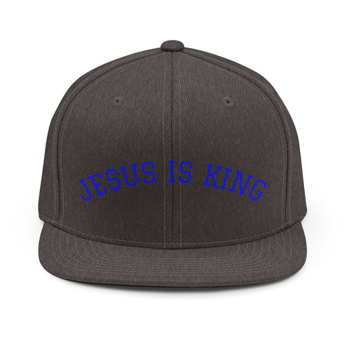 "Jesus Is King" Snapback Hat — Embroidered Christian Baseball Cap