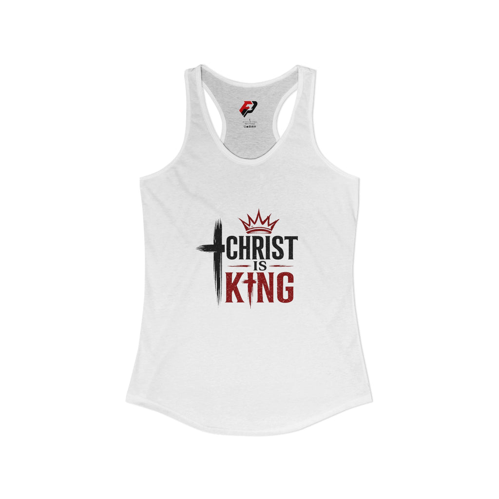 Christ Is King Racerback Tank — Women's Faith-Based Christian Tank Top
