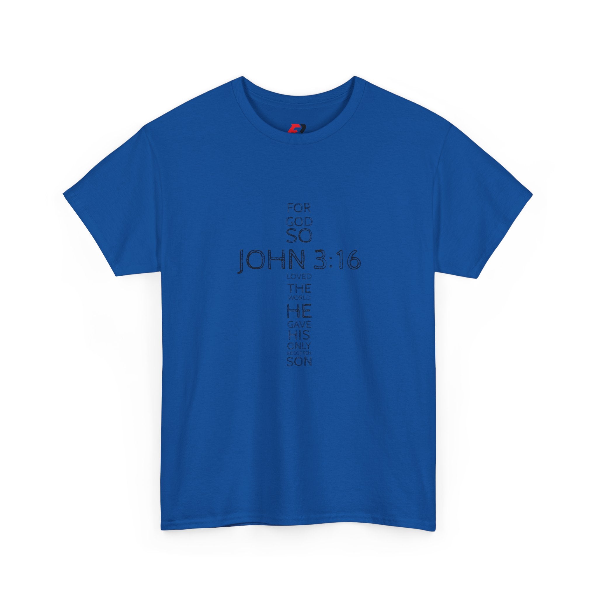 John 3:16 Cross Christian T-Shirt — Faith Gospel Tee