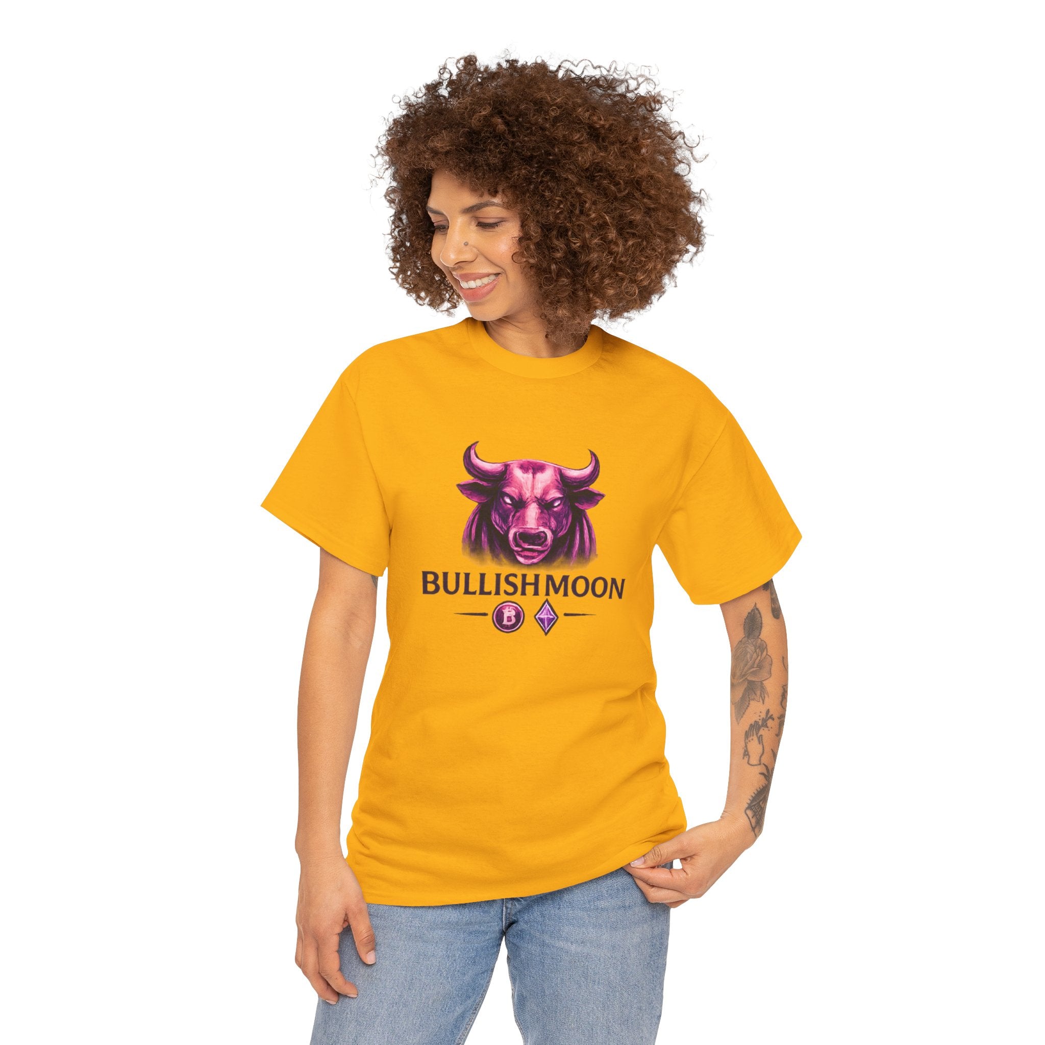 "Bullish Moon" Women's T‑Shirt —Bull Logo Tee